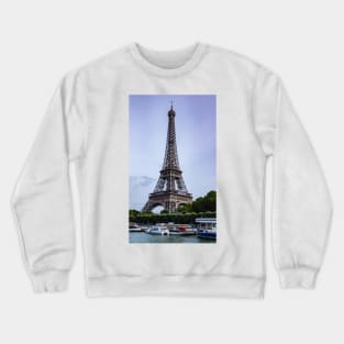 Parisian Elegance: A Sunset View of the Eiffel Tower Crewneck Sweatshirt